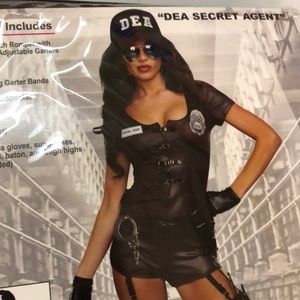 Women’s DEA Secret Agent Costume Sz Medium